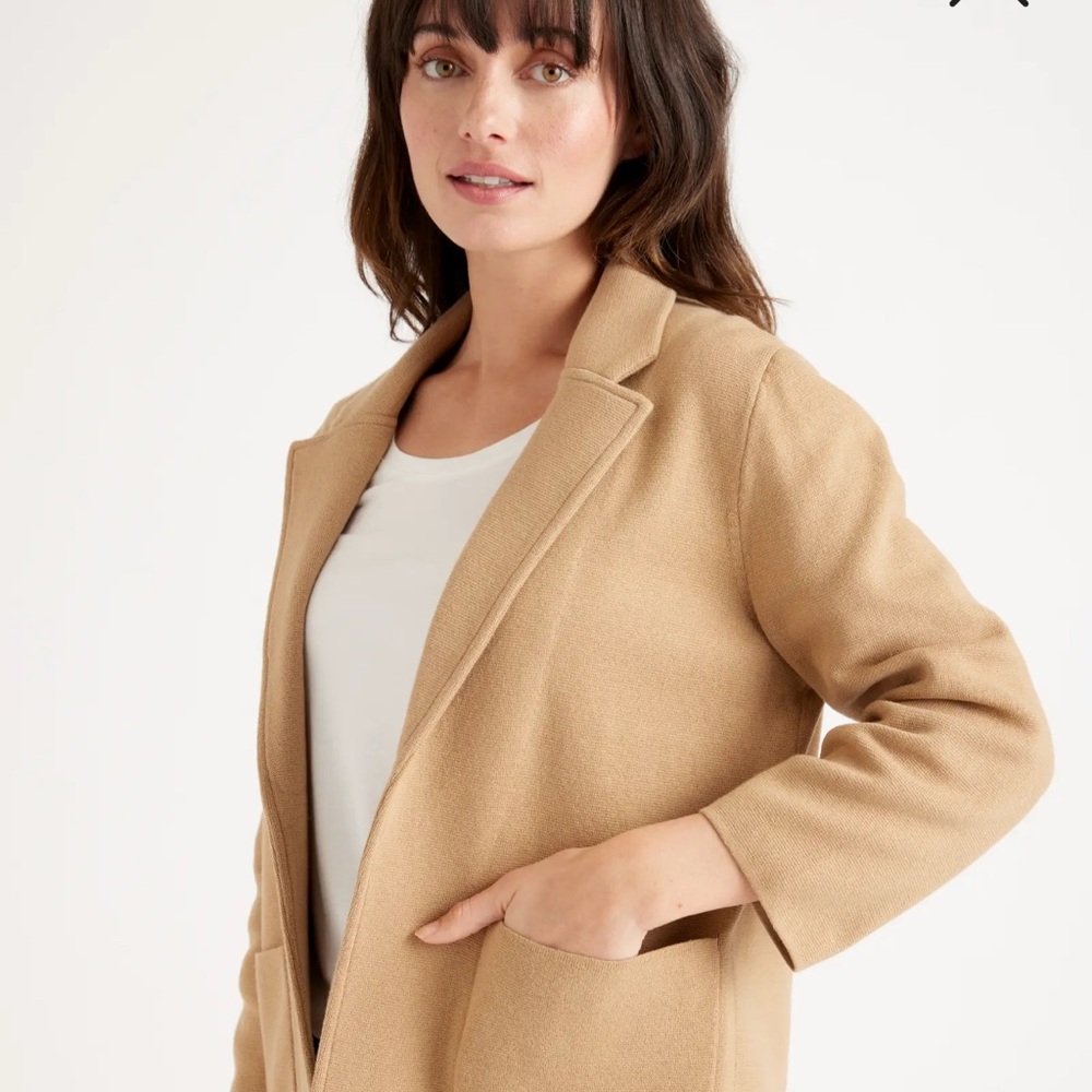 Quince Organic Cotton Knit Blazer